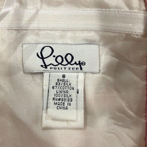 Lilly Pulitzer collection Katrina  pink polka dot silk strapless dress NWT 6 - Picture 10 of 13